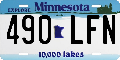 MN license plate 490LFN