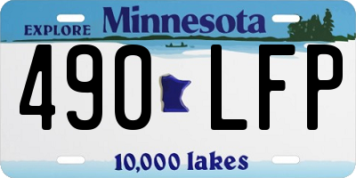 MN license plate 490LFP