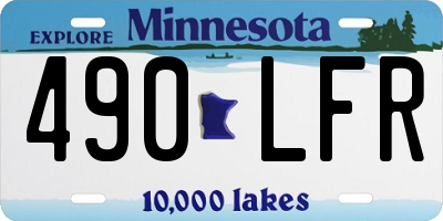 MN license plate 490LFR