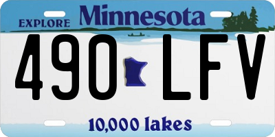 MN license plate 490LFV