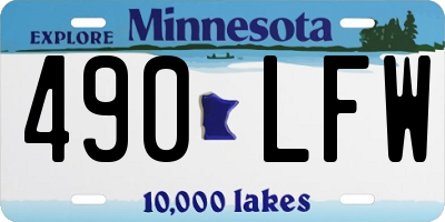 MN license plate 490LFW