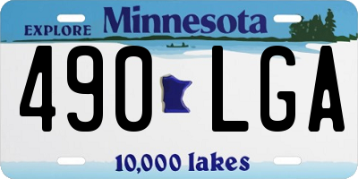 MN license plate 490LGA