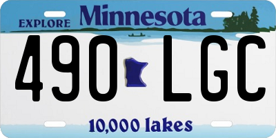 MN license plate 490LGC