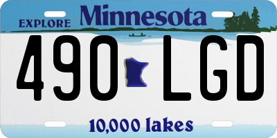 MN license plate 490LGD