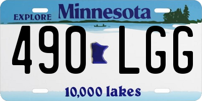 MN license plate 490LGG