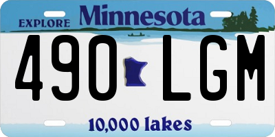 MN license plate 490LGM