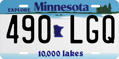MN license plate 490LGQ