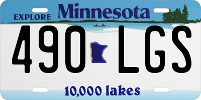MN license plate 490LGS