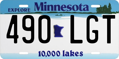 MN license plate 490LGT