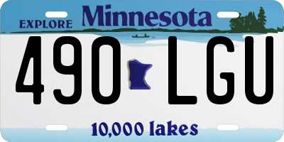MN license plate 490LGU