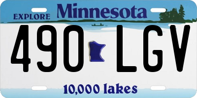 MN license plate 490LGV