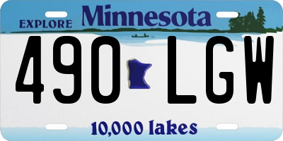 MN license plate 490LGW