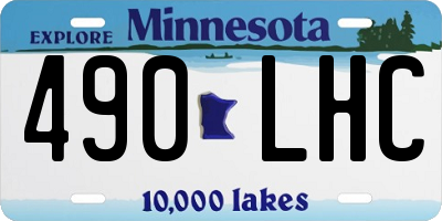 MN license plate 490LHC