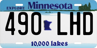 MN license plate 490LHD