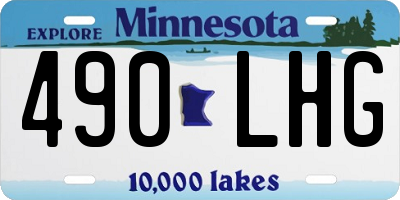 MN license plate 490LHG