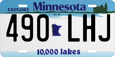 MN license plate 490LHJ