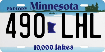 MN license plate 490LHL