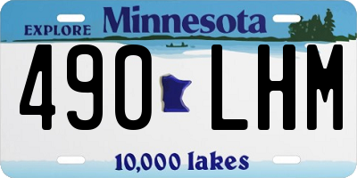 MN license plate 490LHM