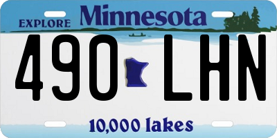 MN license plate 490LHN