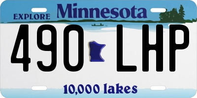 MN license plate 490LHP