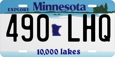 MN license plate 490LHQ