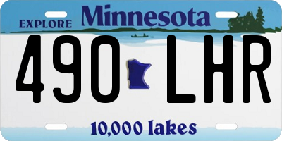 MN license plate 490LHR
