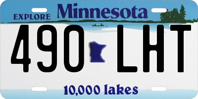 MN license plate 490LHT