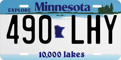 MN license plate 490LHY