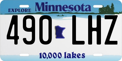 MN license plate 490LHZ