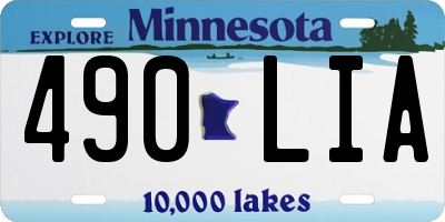 MN license plate 490LIA