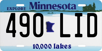 MN license plate 490LID