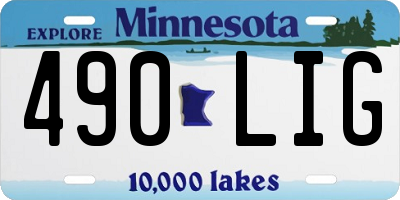 MN license plate 490LIG