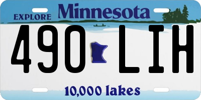 MN license plate 490LIH