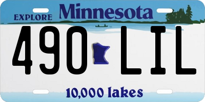 MN license plate 490LIL