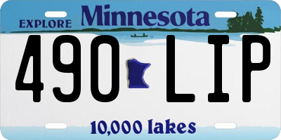 MN license plate 490LIP