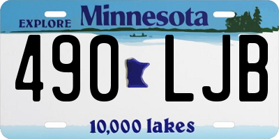 MN license plate 490LJB