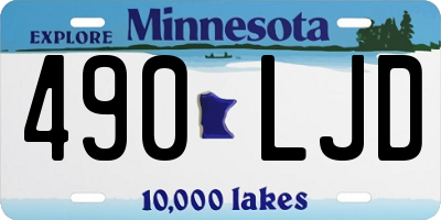 MN license plate 490LJD