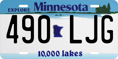 MN license plate 490LJG