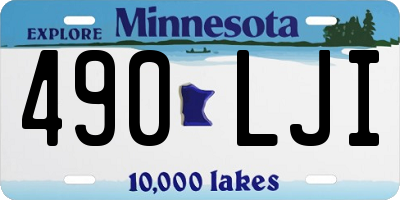 MN license plate 490LJI