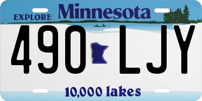 MN license plate 490LJY