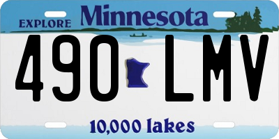 MN license plate 490LMV