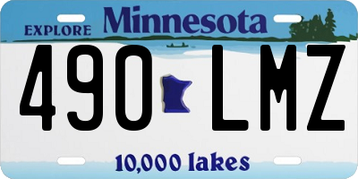 MN license plate 490LMZ