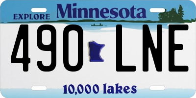 MN license plate 490LNE