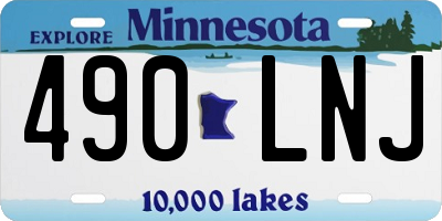 MN license plate 490LNJ