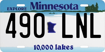 MN license plate 490LNL