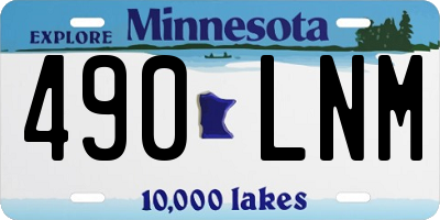 MN license plate 490LNM