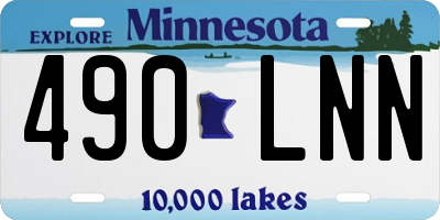 MN license plate 490LNN