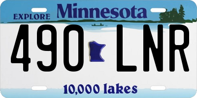 MN license plate 490LNR