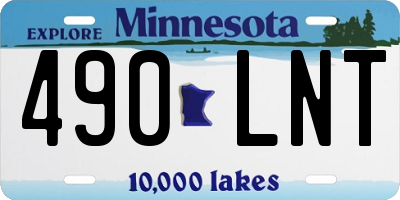 MN license plate 490LNT