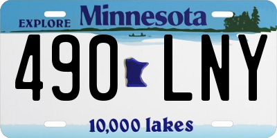 MN license plate 490LNY